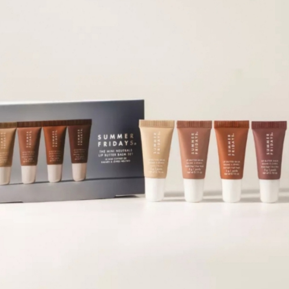 SUMMER FRIDAYS The Neutrals Mini Lip Butter Balm Limited Edition Gift Se…